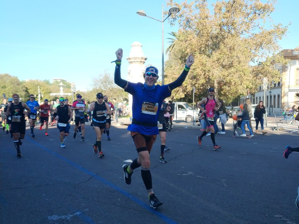 Corredores e el maratón de Valencia