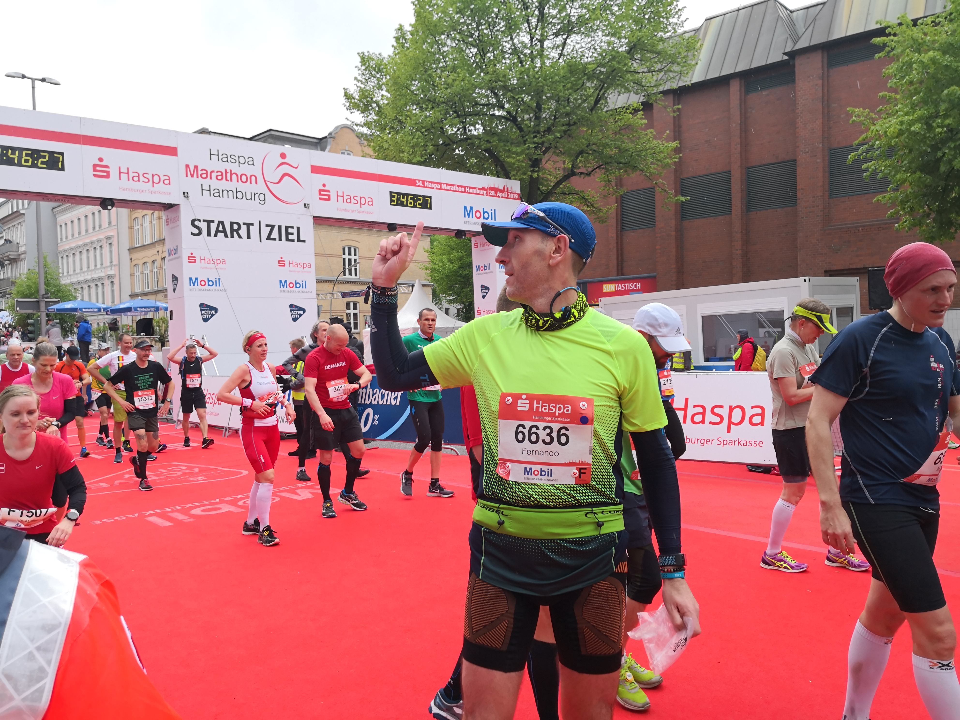 Meta del maratón de Hamburgo