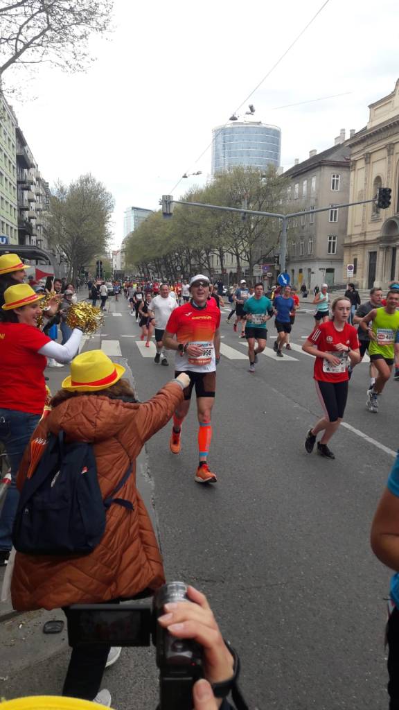 El kilómetro 27 del maratón de Viena