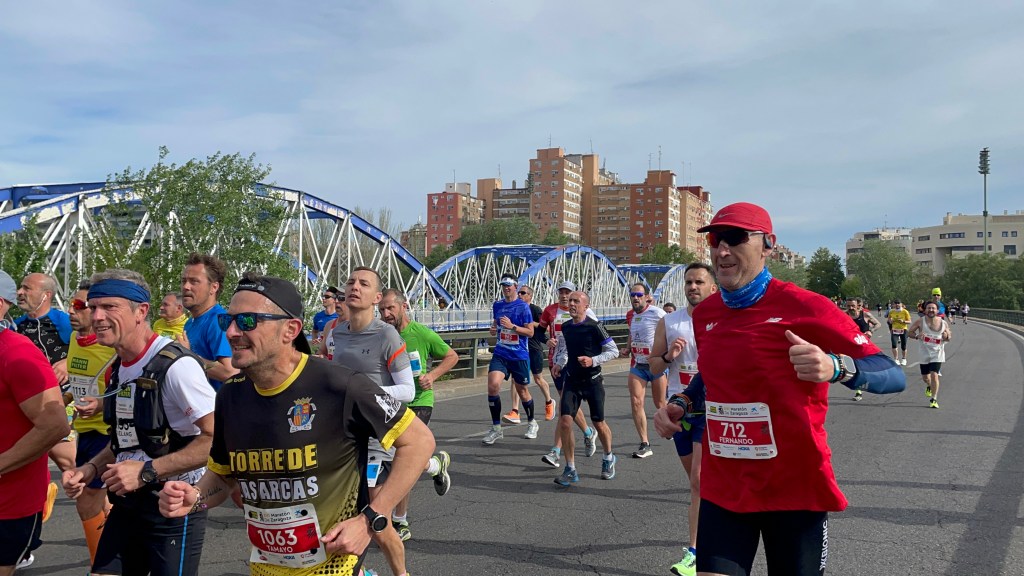 Nuestro corredor en el maratón de Zaragoza
